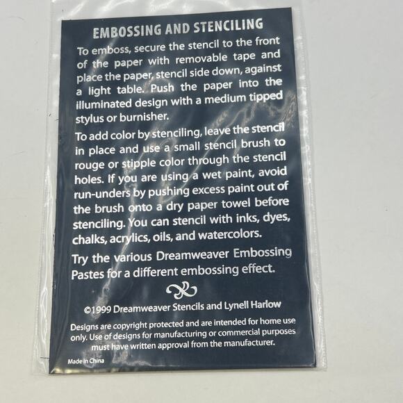 Dreamweaver Metal Stencil Holly LL3005 2010 Lynell Harlow Embossing Stenciling - Picture 2 of 6